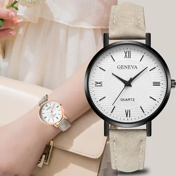 2019 Moterų Laikrodžiai Elegantiškas Mados Ponios Laikrodžiai Odinis Dirželis Laikrodis Dovana Suknelė Laikrodžiai Karšto Prabangos Prekės Relogio Feminino