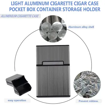2019 Namų Šviesa naudojama Aliuminio Cigarų, Cigarečių Atveju Tabako Savininko Kišenėje Lauke Talpykla 6 Spalvų nuolaida