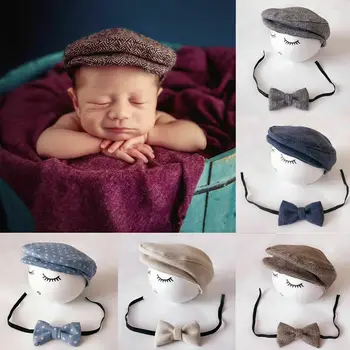 2019 Naujai Kūdikių Naujagimių Pasiekė Beanie Kepurė Hat Peteliškę Foto Fotografijos Prop Kūdikis, Berniukas Kepurės