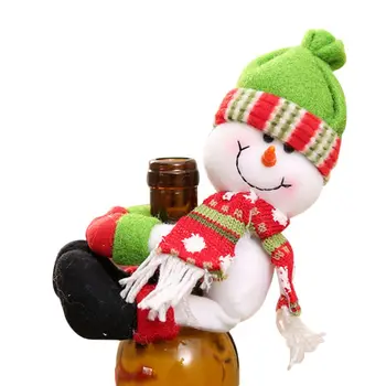 2019 Naujas Kalėdinis Vyno Butelis Padengti Sniego Santa Claus Buteliuko Dangtelį Vakarienės Stalo, Kalėdų Dekoracijos Namuose Kalėdos Papuošalai