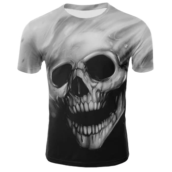 2019 naujas kaukolė 3D spausdinimo marškinėliai vyriški moteriški marškinėliai punk stiliaus marškinėliai kaukolė t-shirt gotikos t-shirt spalvinga kaukolė t-shirt