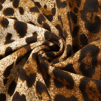 2019 Naujas Leopard Bakas Seksuali Moteris Aukštos Apykaklės Leopard Camis Clubwear Golfo Apkarpyti Viršūnes Atsitiktinis Berankovė Liemenė Leotard Marškinėliai