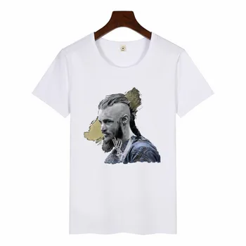 2019 Naujausios Konstrukcijos T Shirts KARALIUS Ragnar Lothbrok Vikingų Moterys Trumpas Rankovės Marškinėliai, Unisex Atsitiktinis marškinėliai, O Kaklo Viršaus Marškinėlius