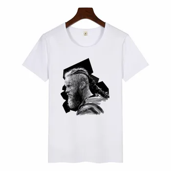 2019 Naujausios Konstrukcijos T Shirts KARALIUS Ragnar Lothbrok Vikingų Moterys Trumpas Rankovės Marškinėliai, Unisex Atsitiktinis marškinėliai, O Kaklo Viršaus Marškinėlius