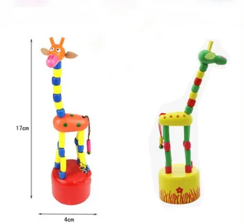 2019 Naujų Vaikai Žvalgybos Žaislas Šokių Stovėti Spalvinga Arkliukas Žirafa, Mediniai Žaislai, Levert Vaikams Atsitiktine Spalva