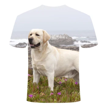2020 3D atspausdintas šunelis T-shirts Labradoro retriverio dydžio L T-shirt XXS-6XL
