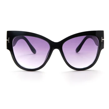 2020 Akiniai nuo saulės Moterims Gradientas T Mados Prekės ženklo Dizaineris Cat Eye Akiniai nuo saulės Moterims Didelis Oculos UV400 Juoda Atspalvių negabaritinių oculos