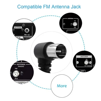 2020 FM Antena Moteriško/vyriško Tipo Plug Jungtis, Stereo Audio, Radijo Imtuvas Yamaha JVC Sony Sherwood Pioneer Denon Panasonic