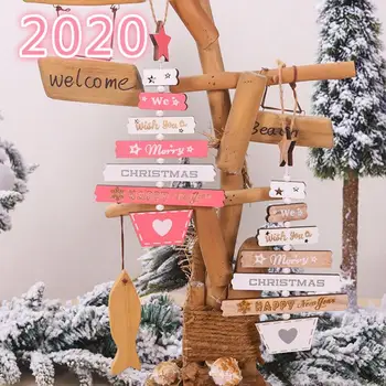 2020 Kalėdų Medinis Pakabukas Kabo Durų Papuošalai Kalėdų Medžio Namų Puošybos Juokingas Kalėdų Pakabukas Lašas Papuošalai