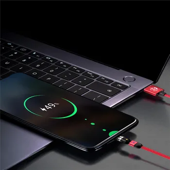 2020 Karšto Parduoti 540° Sukimas Greito Įkrovimo Magnetinio Greito Įkroviklio Kabelį IOS 5C 6S 8Plus X XS 11Type-c Micro USB USB-C 1M 2M