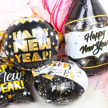 2020 Laimingų Naujųjų Metų Folija Balionai 18inch Juoda Butelis Helio Globos Išvakarėse Šalies Prekių Noel Linksmų Kalėdų Dekoracijas Ballon