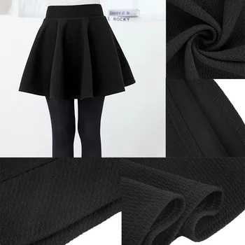 2020 Lente Aukšto juosmens klostuotas sijonas juodas mini Sijonas seksualus vientisos spalvos Sijonas Girl korėjos Trumpas Čiuožėjas Moterų Drabužių Likučius