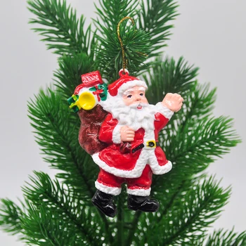 2020 m., Kalėdiniai papuošalai, rankų darbo dažytos Santa Kalėdų medžio apdaila pakabukas vaikų Naujųjų Metų dovanos, namų dekoracijos