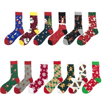 2020 m. naujai Atvykusių Vyrų Kojinės Briedžių Moterų Kojinės Santa Claus Snaigės Kojinės Juokinga Naujųjų Metų Kalėdų Dovana Happy Socks