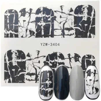 2020 M. Naujo Dizaino Juoda Linija Coloful Abstraktus Vaizdas Nagų Lipdukai Lipdukas Seksuali Mergina, Vandens Perdavimo Slankiklį Nails Art