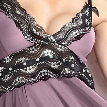 2020 m Sexy Nėrinių Nightgowns Sleepwear Suknelė Moterims, be Rankovių su V-kaklo, naktiniai drabužiai, apatinis Trikotažas Atsitiktinis, Kietas Nightdress Plius Dydis S-5XL