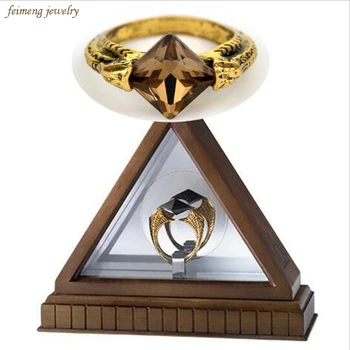 2020 Mados Bronzos žiedas Black Crystal Mirties Žiedas Antikvariniai Horcrux Žiedai Vyrams Ir Moterims Lašas Laivybos