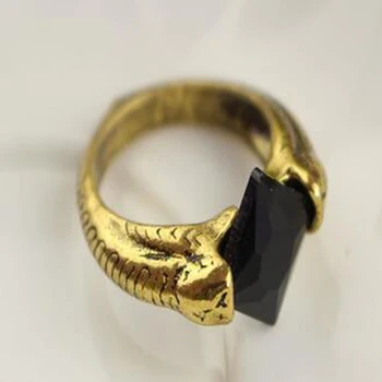 2020 Mados Bronzos žiedas Black Crystal Mirties Žiedas Antikvariniai Horcrux Žiedai Vyrams Ir Moterims Lašas Laivybos