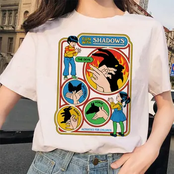 2020 metų Vasaros marškinėliai Moterims Demonas Mirtis Baisi Blogio Satanism Harajuku trumpomis Rankovėmis T-shirt Mados Viršūnes Tees Moteris