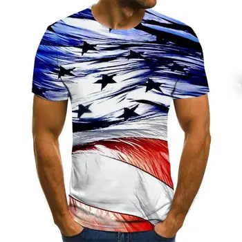 2020 metų vasaros nauji vyriški 3D spausdinimo vyrų apvalios kaklo atsitiktinis marškinėliai T-shirt vyrai ir moterys, T-marškinėliai, topai