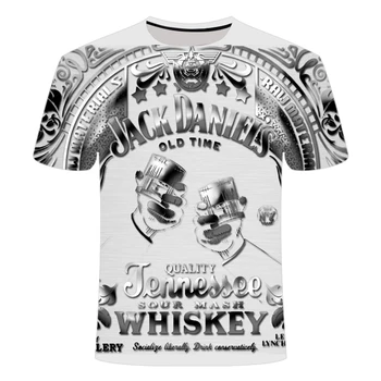 2020 Nauja Patogi Žmogaus T-shirt Savo Viskio 3D Spaudinius Hipster Tshirts Vasaros Juokinga Asmeninį gatvės Viršūnes Dropshipping
