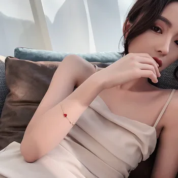 2020 nauja raudona persikas širdies apyrankę Pietų Korėja seksualus moterų papuošalų mados studentas Apyrankę Šalies Dovaną Apyrankės tendencija Apyrankė