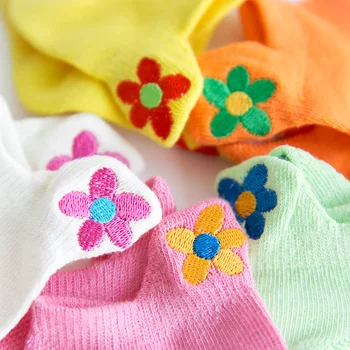 2020 nauja vaikų kojinės pavasarį ir vasarą vientisos spalvos siuvinėjimo valtis kojinės plonos vielos tinklo kojinės kūdikiui