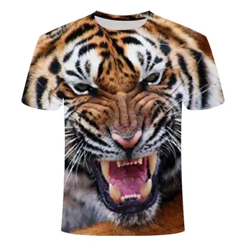 2020 Naujas 3D Liūtas T-marškinėliai Vyrams, Gyvūnų T-shirt Cool 3D Stiliaus Modelis 3DT Marškinėliai Vasaros Tendencija Trumpas Rankovės