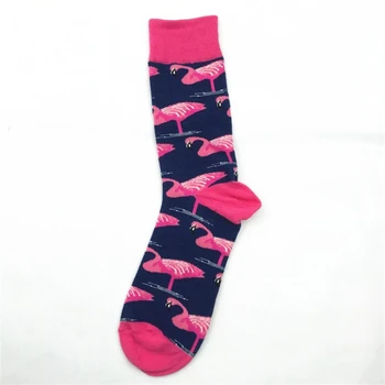 2020 Naujas Flamingo Medvilnės Juokinga Pora Kojinių Harajuku Lapai Atsitiktinis Laimingas Kojinių Vyrams, Moterims, Meno Flamingo Mados Mielas Hipster Kojinių