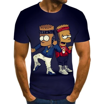 2020 naujas jaunimo 3D atspausdintas T-shirt smagu ir įdomu gatvės Simpson drabužiai 3DT marškinėliai Harajuku moterų ir vyrų T-shirt
