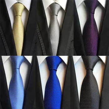 2020 Naujas Klasikinis Kietas Dizainas 8cm šilkiniai Kaklaraiščiai Vyrams Vestuvių Necktie Aukso Geltona Žalia Mėlyna Violetinė Juoda Verslo Kaklo Kaklaraištis A053