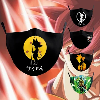 2020 Naujas Mados Anime Z Veidą, Burną Kaukės Unisex Vaikams Suaugusiųjų Japonijos Animacinių Filmų Gokas Anime Spausdinti Daugkartinio Naudojimo Veido Audinio Kaukės