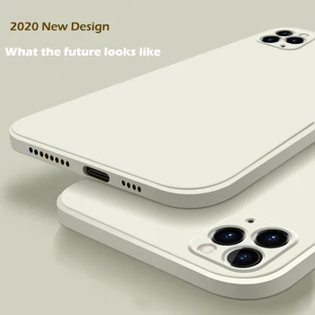 2020 Naujas Prabangus Skystu Silikonu Atveju iPhone, 11 Pro Max 12 gynėjas Atveju, 