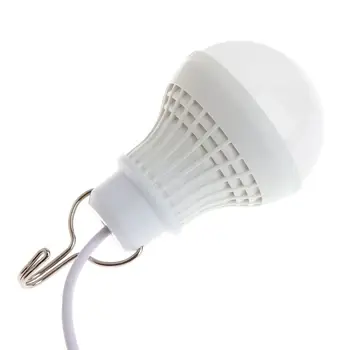 2020 Naują 5W 10 LED Energijos Taupymo USB Lemputė Šviesos Kempingas Namo Naktį Lempos Kablys Jungiklis
