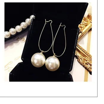 2020 naujų karšto pardavimo auskarai mados laukinių temperamentas paprasta perlų pakabukas ilgai ponios didmeninė auskarai