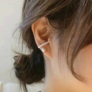 2020 Naujų Korėjos Auskarai Asmenybės Dukart Sluoksnių Perlų Rankų Darbo Asfaltuotas Stud Earings Bižuterijos Didmeninė