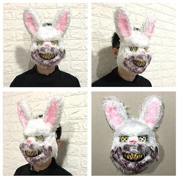 2020 Naujų Laukinių Vilkas Baisu Halloween Mask Kruvinas Žudikas Triušis Kaukė Meškiukas Helovinas Pliušinis Cosplay Siaubo Kaukė Vaikams, Suaugusiems