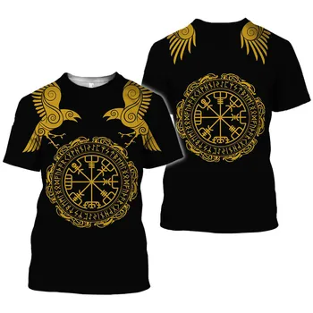 2020 vėliau kaip Viking simbolis atspausdintas T-shirt vyrams vasaros trumparankoviai Harajuku T-marškinėliai, vyriški, gatvės, hip-hop unisex marškinėliai viršuje 01
