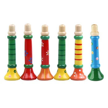 2020New Atvykimo Multi-Color Baby vaikai Medinių Ragų Hooter Trimitas Priemonių Muzikos Žaislai, smagu, dovana, žaislai vaikams