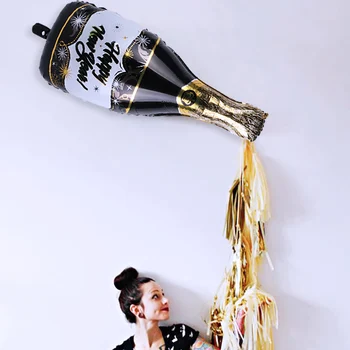 2021 Laimingų Naujųjų Metų Balionų Dekoras Vyno Butelio Folijos Balionai, Kalėdų Papuošalų, Namų Naujųjų Metų Išvakarėse Šalies Prekių Globos