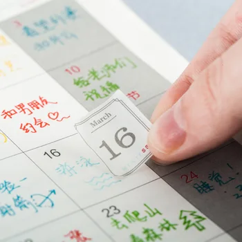 2021 Metų kalendorius lipdukai 365 dienas visus metus, kasdien Planą, Etiketė, Lipdukas Data, Amžiną Kalendorių Popierius, Sąsiuvinis Apdaila