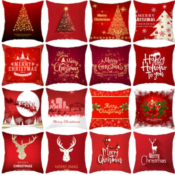 2021 Naujas Užvalkalas 45X45cm Linksmų Kalėdų Dovanos, Sofos Namų Biuro Kambarį Pagalvės Raudona Užsakymą Dekoratyvinė Pagalvėlė Padengti