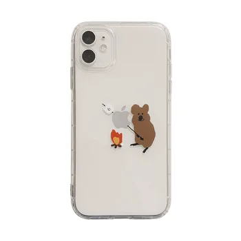 2021 Įdomus Animacinių filmų Gyvūnų Koala Cover Case For iPhone 12 12min 12Pro 12ProMax 11 11PROMAX 11PRO SE2020 8 7Plus 8Plus X XR