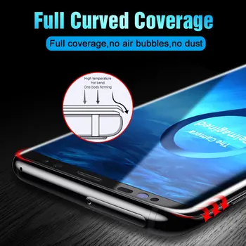 20D Visą Lenktas Grūdintas Stiklas Samsung Galaxy S8 S9 Plus Pastaba 8 9 Screen Protector For Samsung S6 S7 Plius S8 Apsauginės Plėvelės