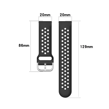 20mm kvėpuojantis silikono watchband už Huami Amazfit GTS / Pvp dirželis juostos COLMI P8 smart žiūrėti dirželis Keičiamų priedų