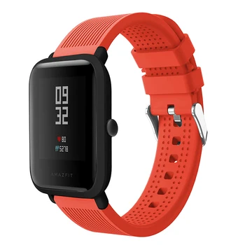 20mm Minkšto Silikono Riešo Dirželis Xiaomi Huami Amazfit Pvp BITŲ TEMPAS Lite Jaunimo Smart Žiūrėti Nešiojami ant Riešo Apyrankę Watchband