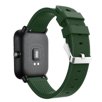 20mm Minkšto Silikono Riešo Dirželis Xiaomi Huami Amazfit Pvp BITŲ TEMPAS Lite Jaunimo Smart Žiūrėti Nešiojami ant Riešo Apyrankę Watchband