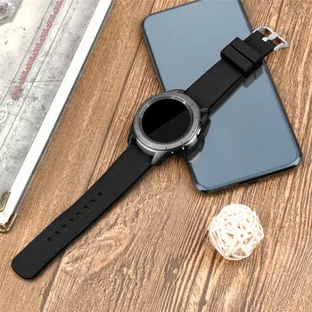 20mm Sporto Silikono Watchband Samsung Galaxy Žiūrėti 42mm Active2 40mm 44mm Pavarų S2 Aktyvios 2 Dirželis Juostos Huami Amazfit Pvp