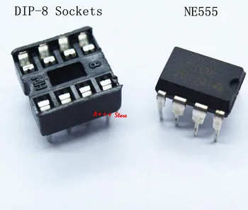20pcs , (10 kiekvieno) NE555 IC 555 & 8 Pin CINKAVIMAS Lizdai