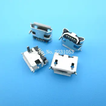 20PCS/DAUG Micro USB 5P,5-pin CINKAVIMAS Micro USB Lizdas,5Pins Micro USB Jungtis Uodega Įkrovimo lizdas